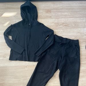 Banana republic black knit sweat suit